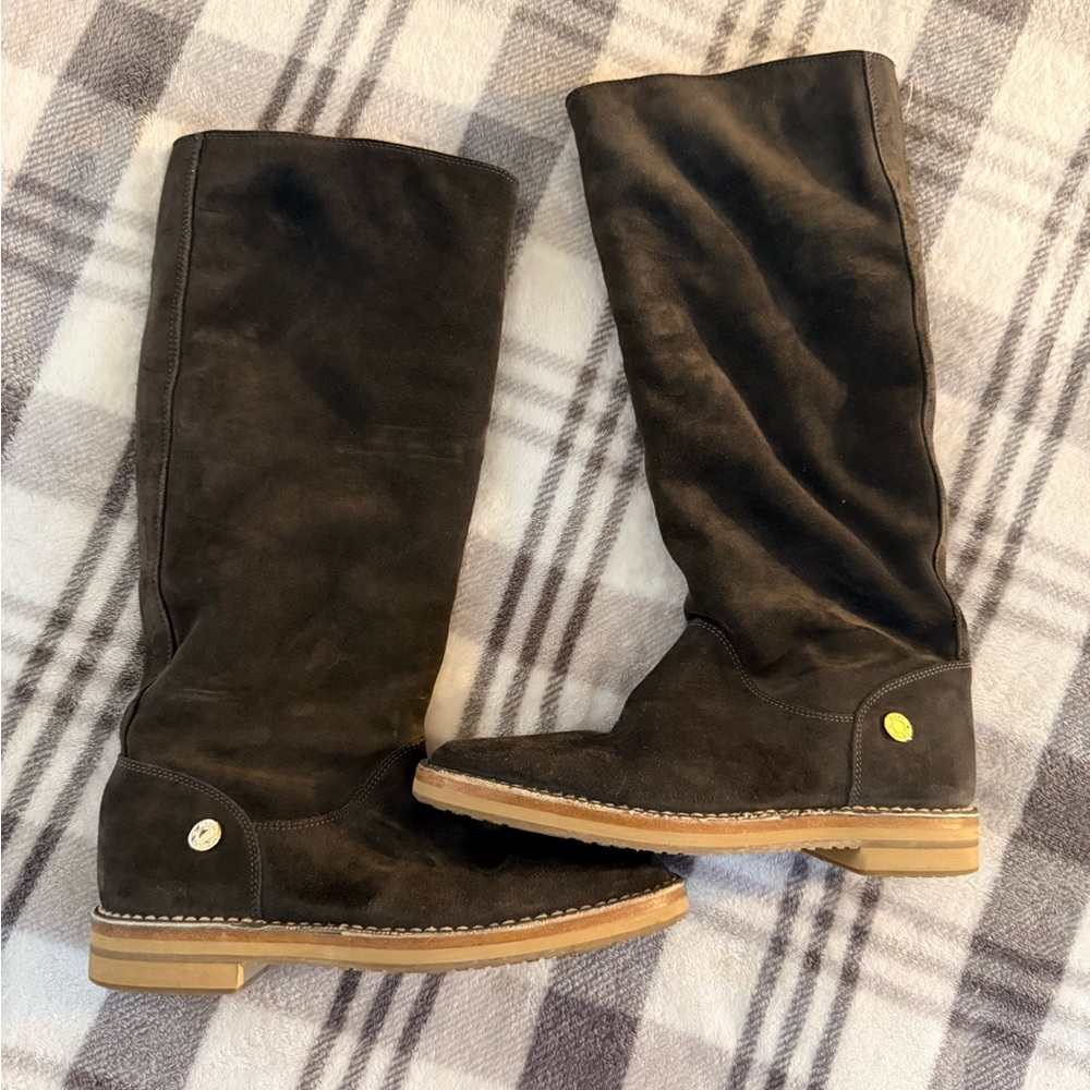 Jimmy Choo Suede Mid Calf Boots size 38 Made in Italy 🇮🇹